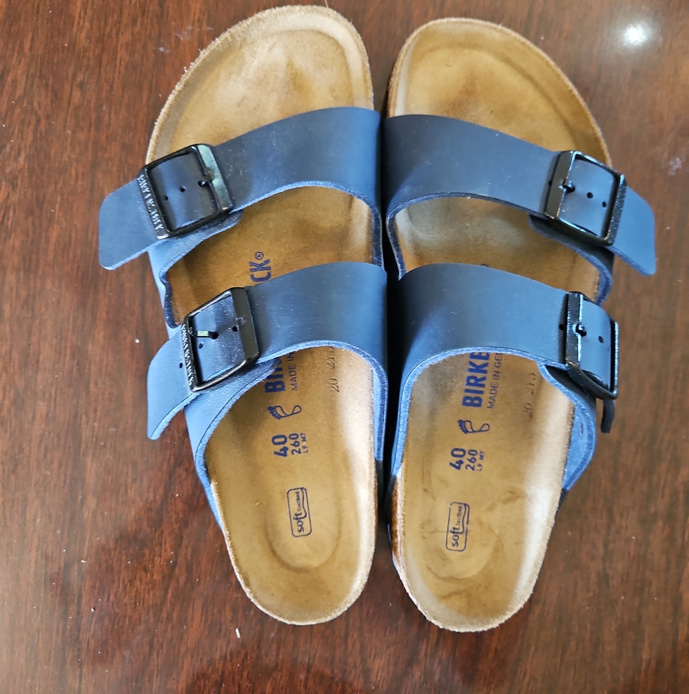 Birkenstock Arizona Double Strap Sandals in Dark Blue